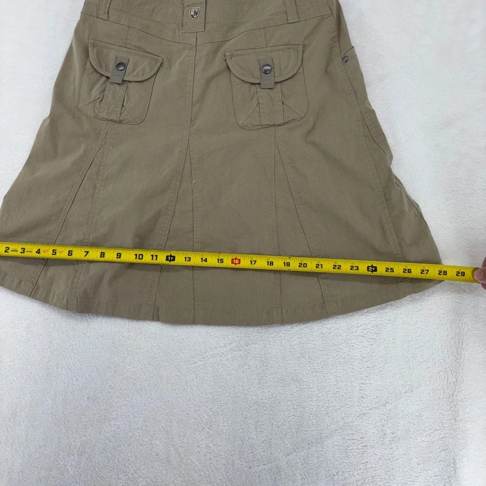 Kuhl Splash Skirt Womens 6 Khaki Tan A-Line Hiking Outdoor Utility Mini Skirt - Picture 7 of 11